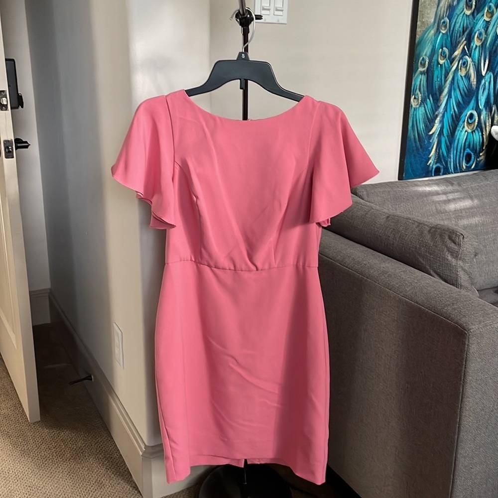 Beautiful Flutter-Sleeve Sheath Dress By White House Black Market 6P